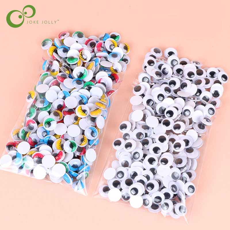 100pcs/200pcs Self-adhesive Googly Wiggle Eyes for DIY Scrap