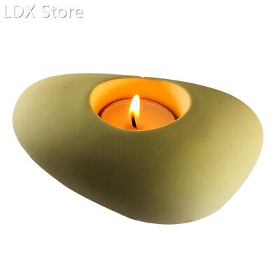 Silicone Concrete Candle Holder Mold Cobblestone Candlestick