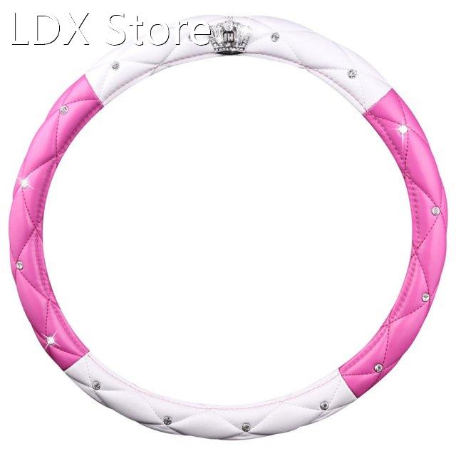 38cm Car Crown With Diamond Steering Wheel Cover Car Accesso