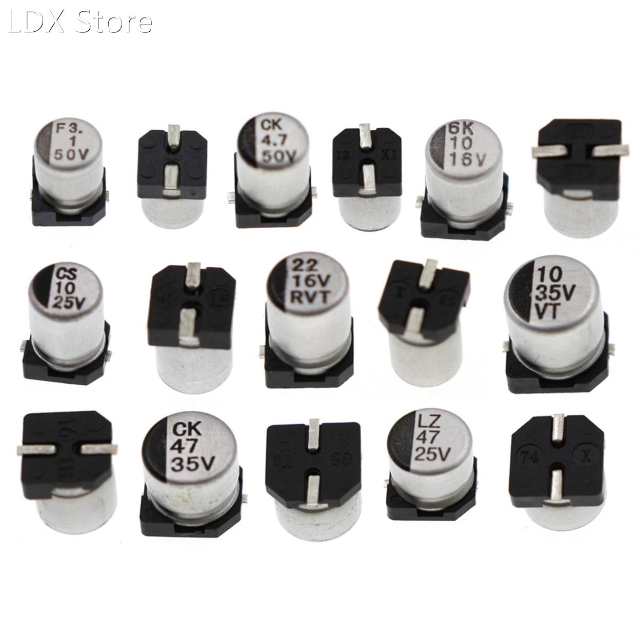400pcs 24value Electrolytic Capacitor Assortment Kit 1uF-100