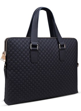 Business Genuine Leather Briefcase Men Handbag Large Laptop