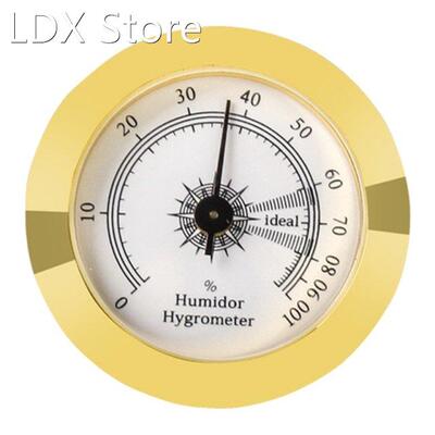 2022 New Cigar Hygrometer Gold Round Humidors Hygrometer Ind