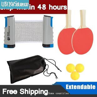 Portable Telescopic Table Tennis Net Ping Pong Paddle Set In