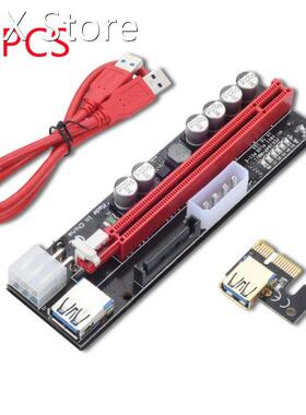 New 6pcs PCI-E pcie Riser 009 Express 1X 4x 8x 16x Extender
