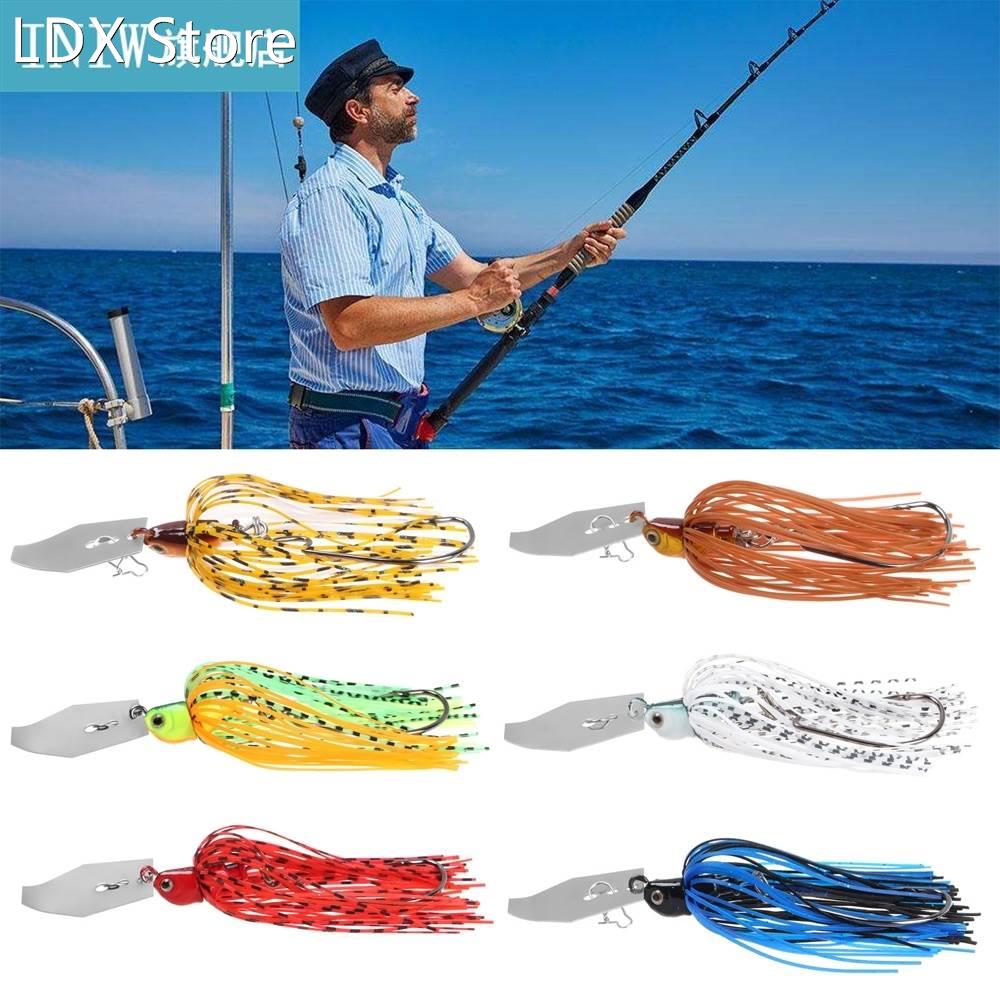 6pcs Bladed Jig Fishing Lures Swim Jigs Bait With Self-right