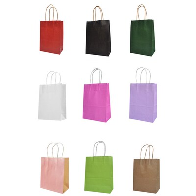 40PCS/lot  Kraft paper Gift bag with handle 18x15x8cm  weddi
