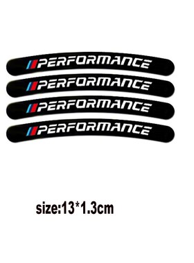 4pcs ///performance car wheel sticker  bmw M F10 F20 F30 1 3
