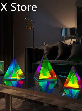 Creative Design Acrylic USB LED Table Lamp 3D Bedroom Bedsid