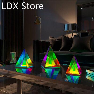 Creative Design Acrylic USB LED Table Lamp 3D Bedroom Bedsid
