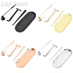 4 Pcs Candle Accessory Set Snuffer Wick Trimmer Dipper Tray