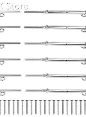 6 Pack T316 Stainless Steel Cable Railing Kits Fit 1/8Inch S