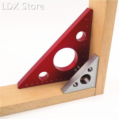 45 Degree Aluminum Alloy Angle Ruler inch metric Triangle Ru