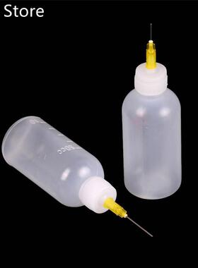2pcs Solder Flux Bottle With Fine Tipped Needles Blunt Dispe