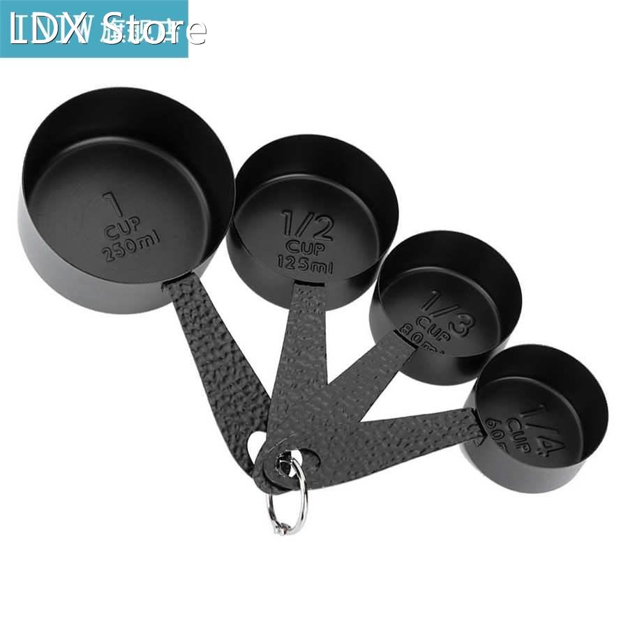 4PCS Stainless Steel Measuring Spoons Coffee Scoop Baking To