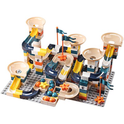 83-332PCS Marble Race Run Bricks Duploed Big Size Building B