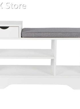 Shoe Bench Stool with Cushion Shoes Storage Cabinet Organize