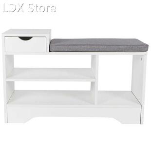 Shoe Bench Stool with Cushion Shoes Storage Cabinet Organize