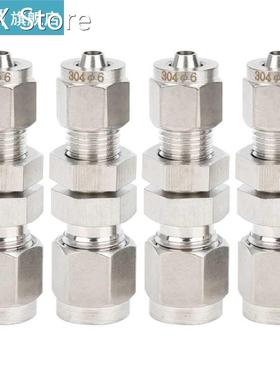 4Pcs Stainless Steel Ferrule Compression Fitting 2-Touch Str