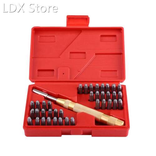 38Pc/Set Automatic Letter Number Stamping Metal Punch Stamp