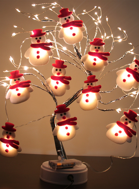 Snowman Christmas Tree LED Garland String Light merry Christ