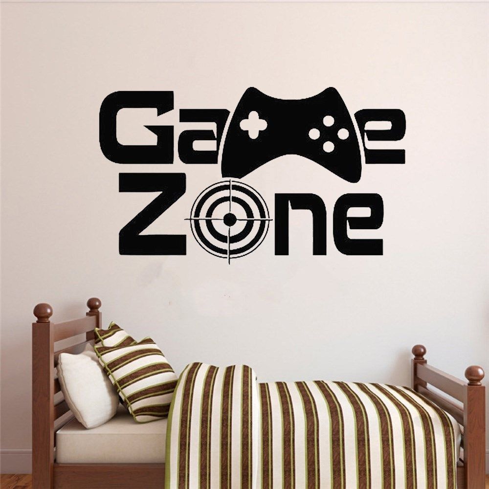 gamer wall decal game zone wall decor video vinyl wall stick