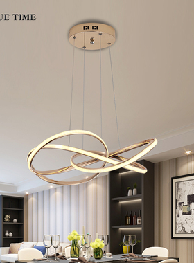 Gold Gray Chrome Modern Led Chandelier For Living room Dinin