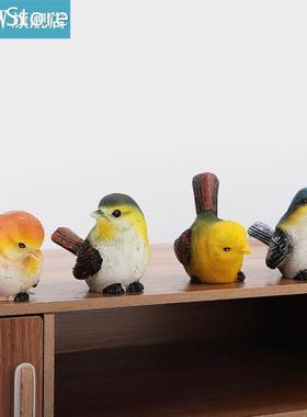 4Pcs Resin Birds Animal Figurine Decoration Lawn Garden Cour