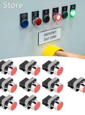 10Pcs Pushbutton Switches Self-Resetting NC Flat Button Swit