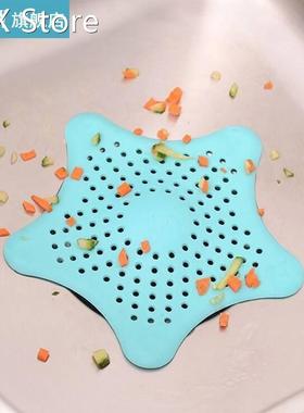 5Color Five-pointed Star PVC Filter Kichen Bathroom Sink Fil