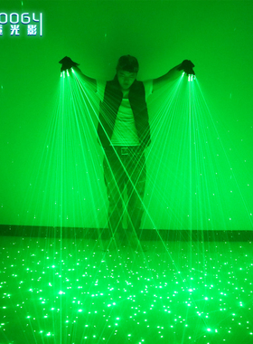 2 in 1 New High quality green laser gloves nightclub bar par