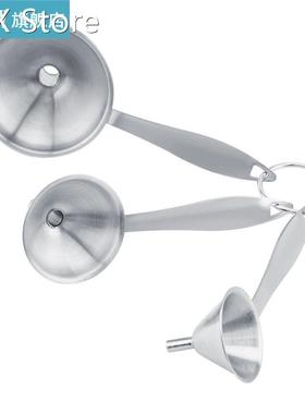 3Pcs/set Stainless Steel Funnels for Transferring Oil Water