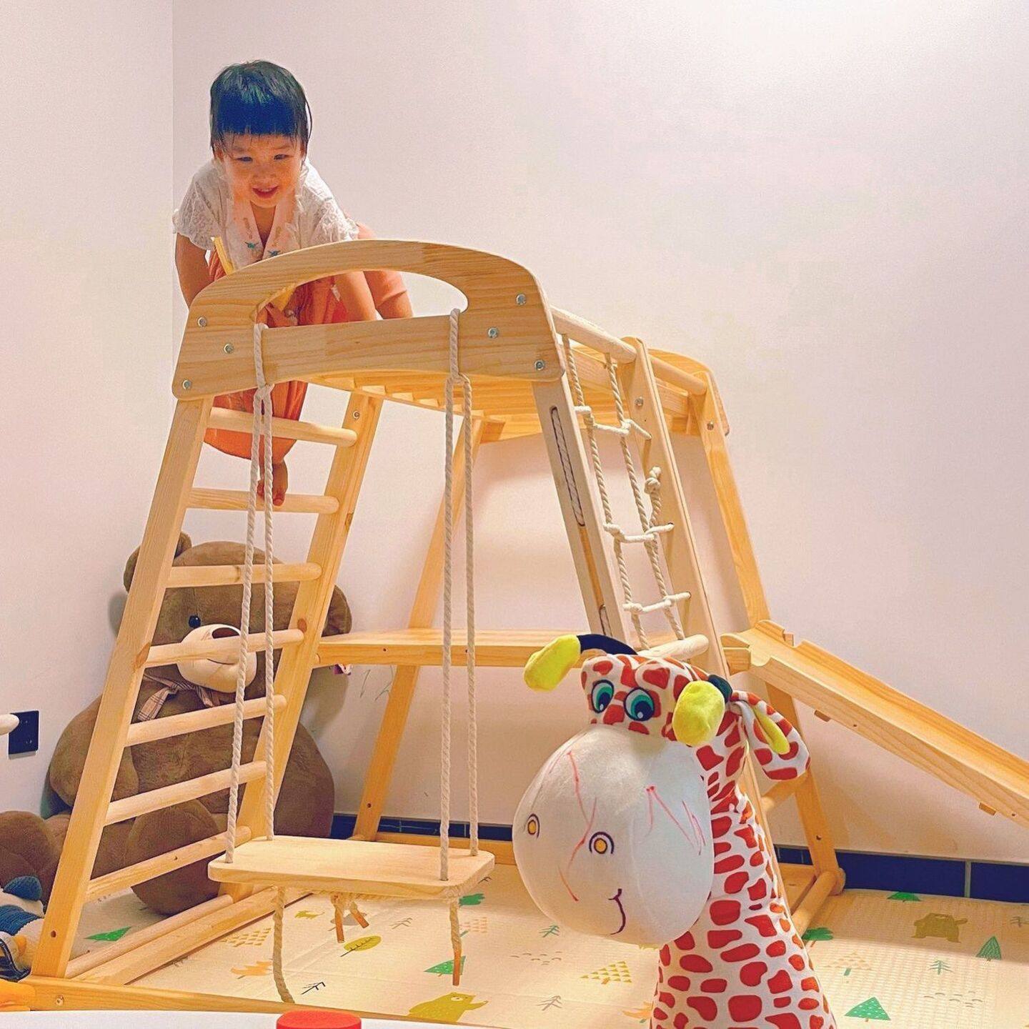 实木攀爬架儿童室内滑滑梯宝宝爬爬架家庭小型乐园秋千吊环组合,玩具/童车/益智/积木/模型,滑梯,淘宝优惠券,粉丝福利购,淘宝优惠卷