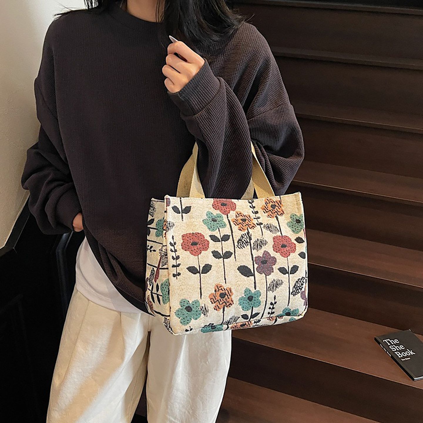 帆布手提包包时尚大容量上班通勤杂物小拎包饭盒便当包妈咪手拎包,箱包皮具/热销女包/男包,通用款女包,淘宝优惠券,粉丝福利购,淘宝优惠卷