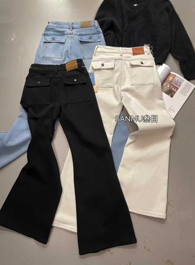2025秋冬新款高腰显瘦直筒阔腿牛仔长裤女宽松百搭休闲长裤