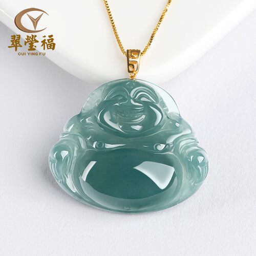 a货蓝水佛公吊坠翠莹福天然