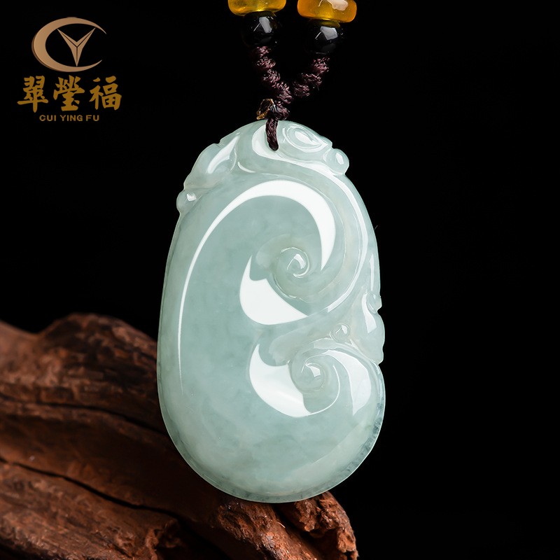 翡翠项链吊坠如意天然女款
