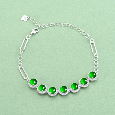 天然翡翠翠莹福阳绿冰种