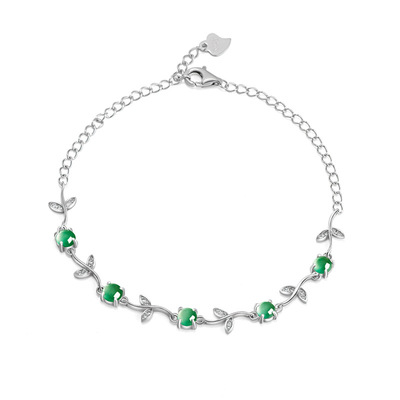 翠莹福天然翡翠阳绿冰种