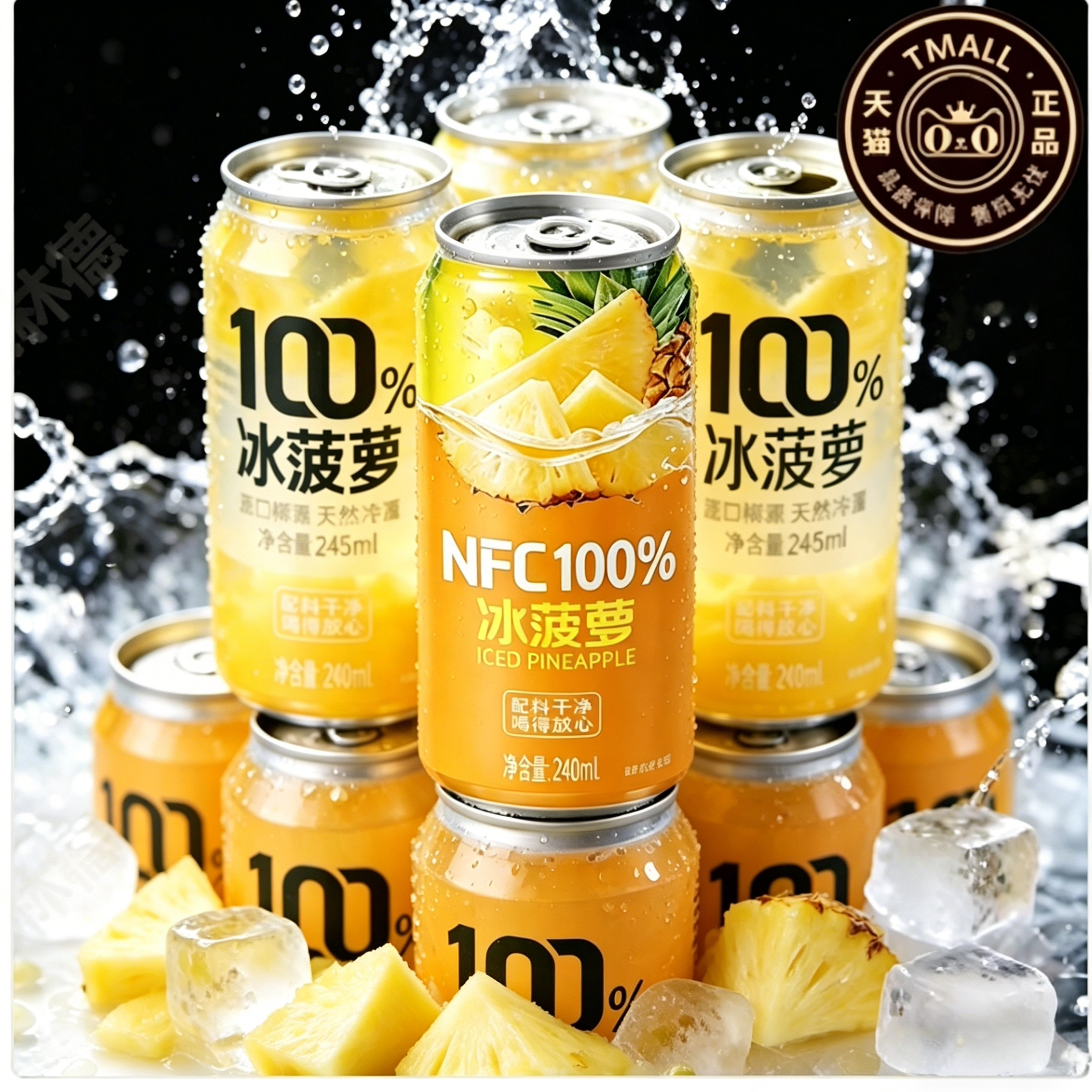 农科院推荐NFC菠萝汁调酒旗舰店冰菠萝无添加纯100%菠萝商用果汁