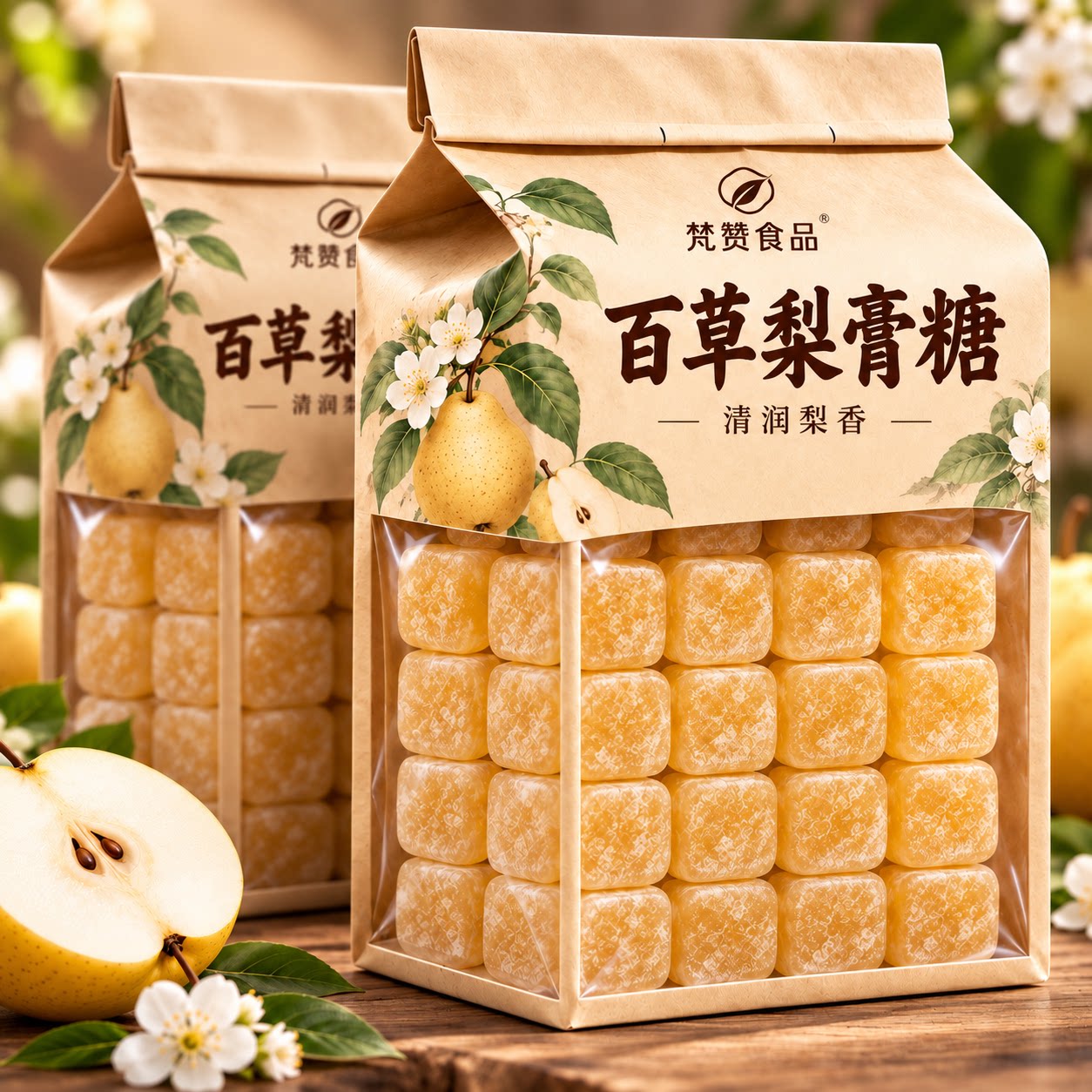 官方旗舰店润养嗓子百草梨膏糖正宗罗汉果甘草清凉薄荷润喉糖教师