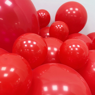 5/10/12/18/36寸加厚元旦红色气球批发生日结婚装饰跨年场景布置