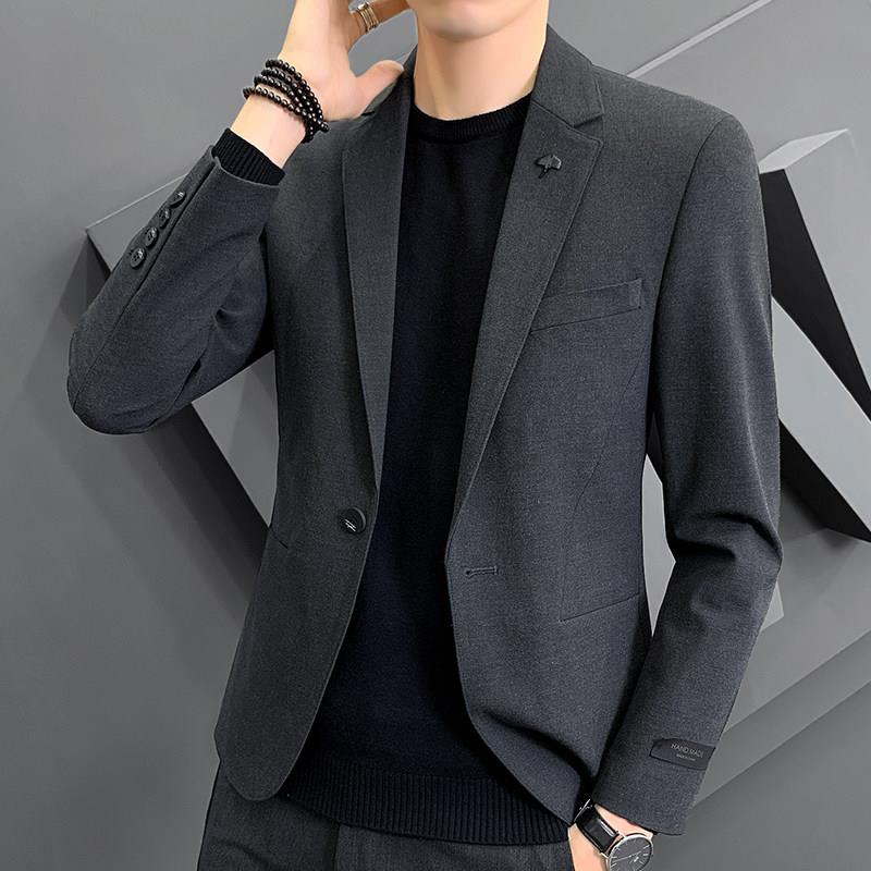 休闲小西装外套男士西服套装韩版修身痞帅气潮流正装上衣单件春秋