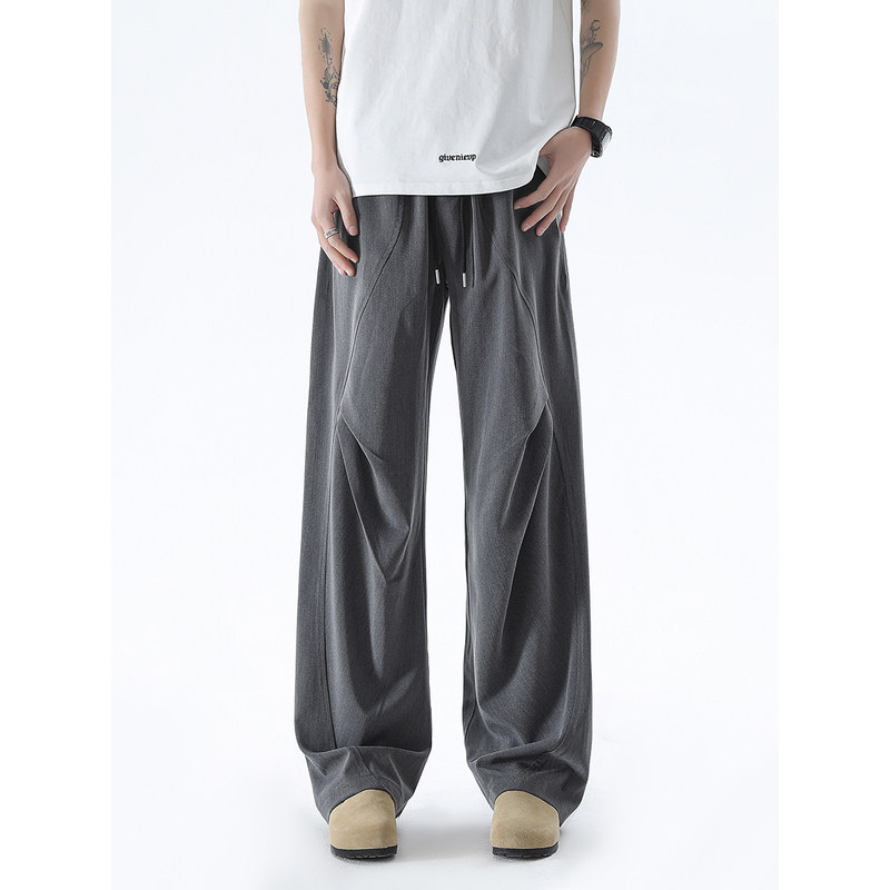 XWWF夏季薄款裤子男士直筒宽松美式潮牌休闲裤垂感高级感百搭西裤