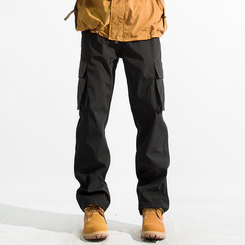 春秋季男生休闲黑色直筒工装裤美式登山裤户外冲锋裤子男款潮牌