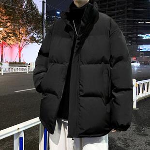 羽绒棉服男款潮流轻薄棉衣2025新款加厚大码保暖黑色面包服外套