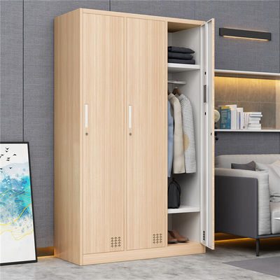 富路达三门更衣储物柜钢制储物柜员工宿舍存包柜铁皮寄存柜1.2米