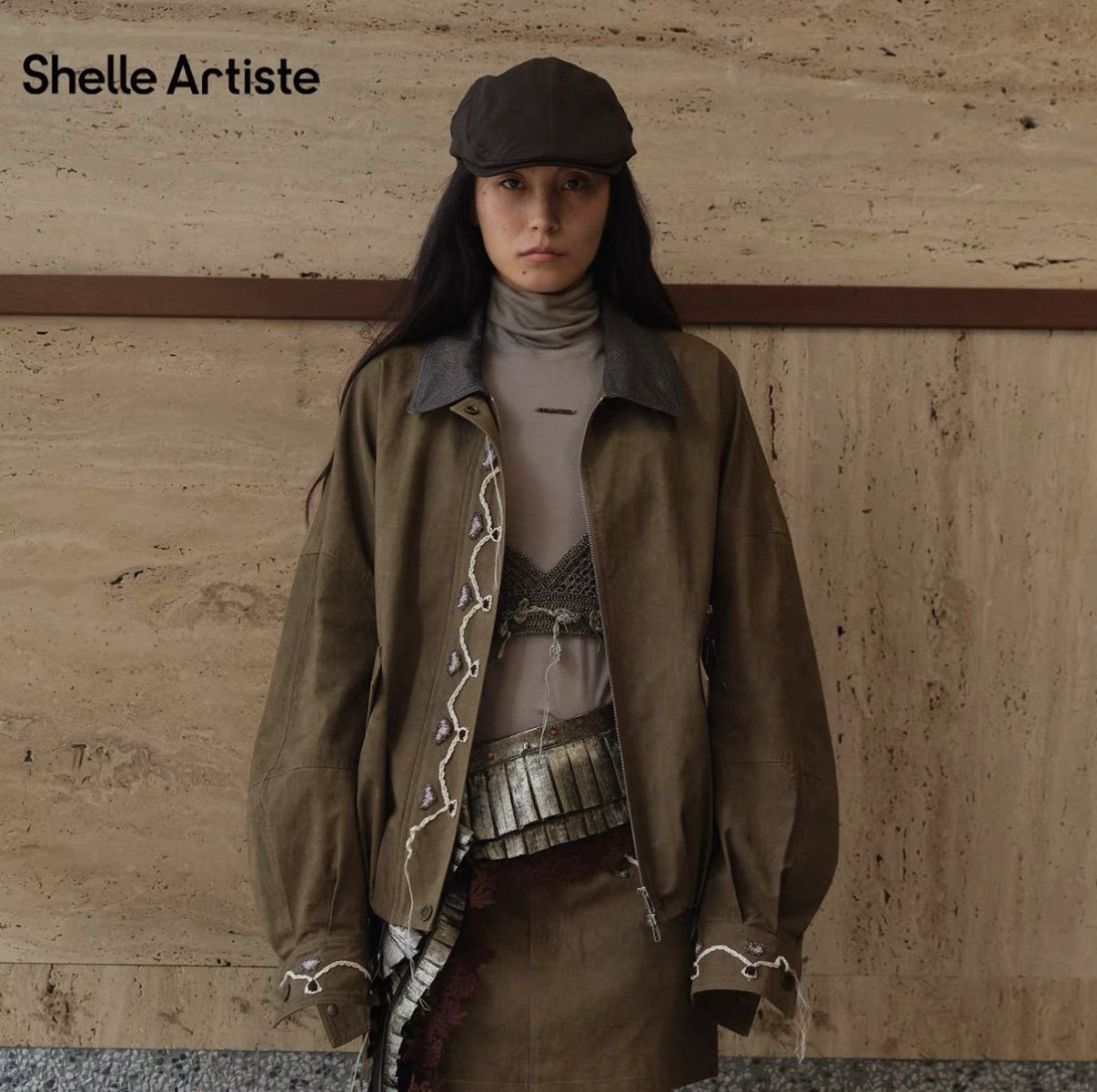 ShelleArtiste26春季新款复古撞色设计感微醺吧钩花夹克男女同款,女装/女士精品,短外套,淘宝优惠券,粉丝福利购,淘宝优惠卷