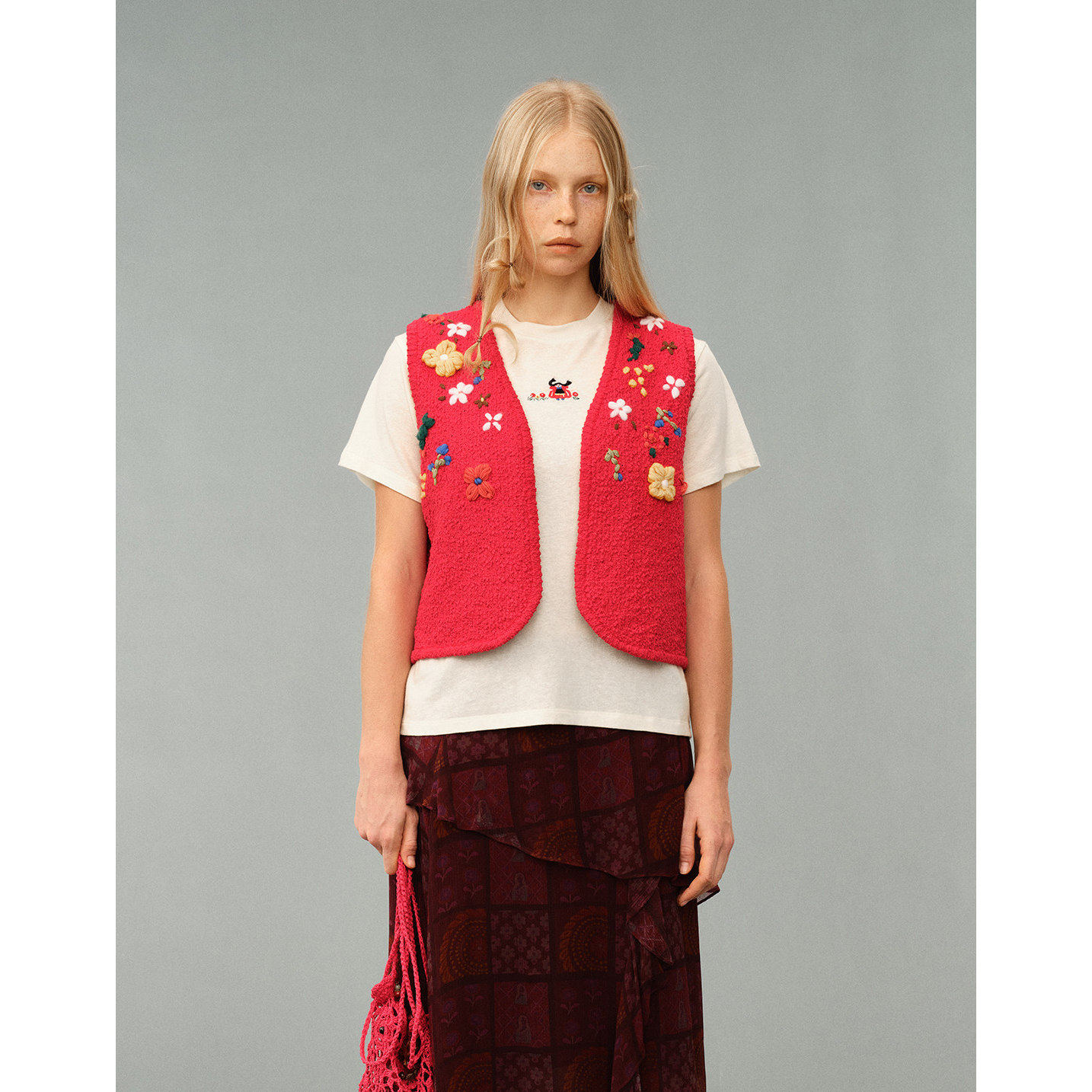 AUBRUINO原创设计2026春季新款易搭配慵懒松弛双面穿手工刺绣马甲,女装/女士精品,衬衫,淘宝优惠券,粉丝福利购,淘宝优惠卷