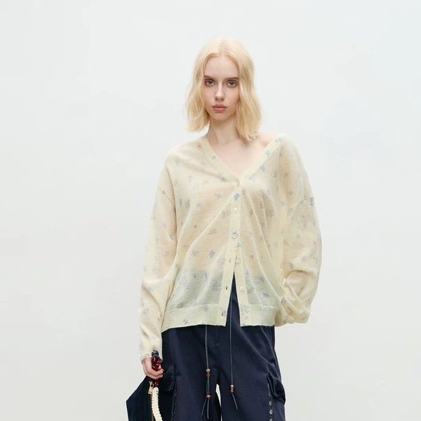 Journal Record2025秋冬新款马海毛混纺轻盈呼吸感针织毛衫开衫