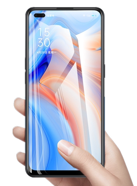 opporeno45G钢化膜reno4 5g版oppo全屏rneo45g玻璃neno4手机ren045g防爆reon4人reno459op板vivoreno0pporeno